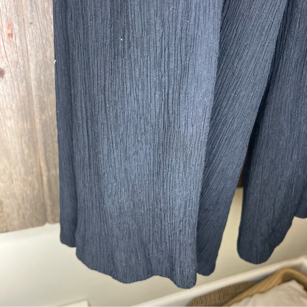 Anthropologie Black Abbey Crepe Wide Leg Jumpsuit Tie Waist Cocktail Size 6 - Picture 5 of 13